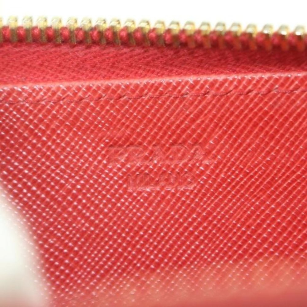 PRADA True Red Saffiano Leather XL Zip Around - Picture 6 of 8